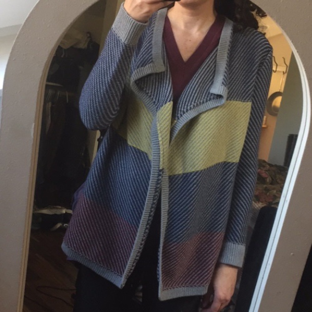 Color block cardigan